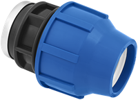 PE Koppeling knel x binnendraad - 16 mm x ½''