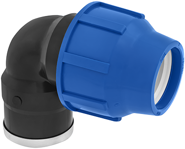 PE Knie knel x binnendraad - 16 mm x 1/2'' - met EAN label