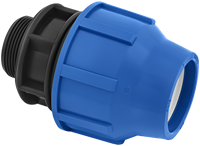 PE Koppeling Knel x buitendraad Kiwa keur - 32 mm x 1'' - met EAN label