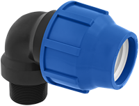 PE Knie knel x buitendraad Kiwa Keur - 20 mm x 3/4''