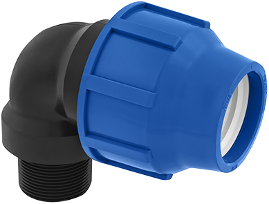 PE Knie knel x buitendraad - 16 mm x 1/2''