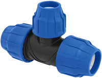 PE T-Stuk Verloop Knel Kiwa Keur - 25 x 32 x 25 mm