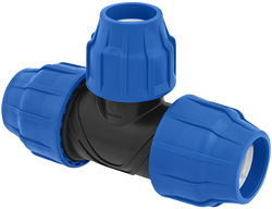 PE T-Stuk Verloop Knel Kiwa Keur - 32 x 25 x 32 mm