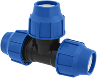 PE T-Stuk knel Kiwa Keur - 32 mm - met EAN label