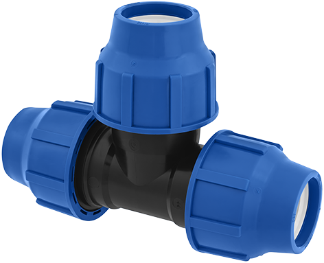 PE T-Stuk knel Kiwa Keur - 20 mm - met EAN label