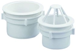 DYKA HWA Gootuitloop met wartel PVC - Wit - 80mm - Met bladvanger
