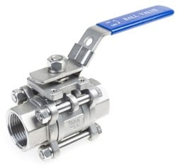 RVS Kogelkraan 3 delig binnendraad Iso-Top