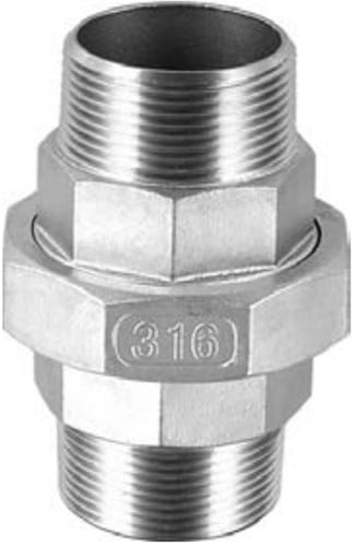 RVS Koppeling 3-Delig Vlakdichtend Buitendraad