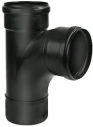 DYKA PP Stroom T-stuk 90º KOMO - Zwart - 2x mof/spie
