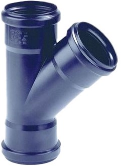 DYKA PP T-stuk 45º KOMO - Zwart - 3x mof