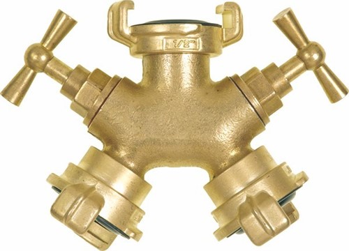 GEKA 2-weg-waterverdeler met kranen 1/2''