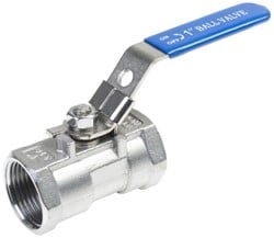 RVS Kogelkraan 1-delig binnendraad