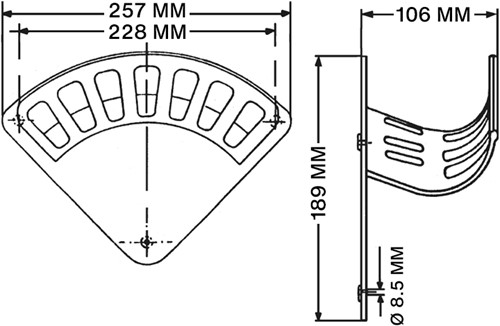 GEKA Wandslanghouder aluminium vorm A - 257 mm-2