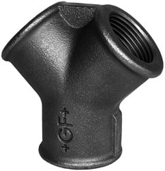 GF Y-stuk type 220 zwart binnendraad