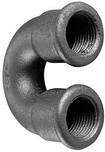 GF bocht 180° type 60 zwart binnendraad