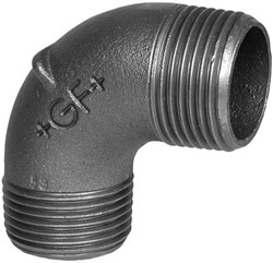 GF knie 90º type 94 zwart buitendraad