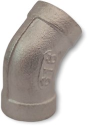 RVS Knie 45º binnendraad