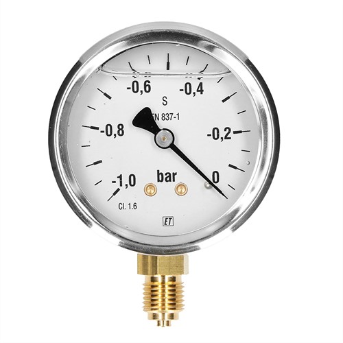 Manometer 7211 63 MM Onderaansluiting