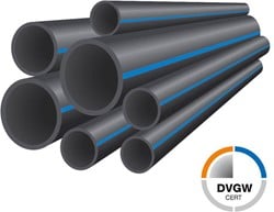 Tyleenslang PE 100 Gekeurd (DVWG) blauw 16 bar - 32 x 3.0 mm - 100 meter