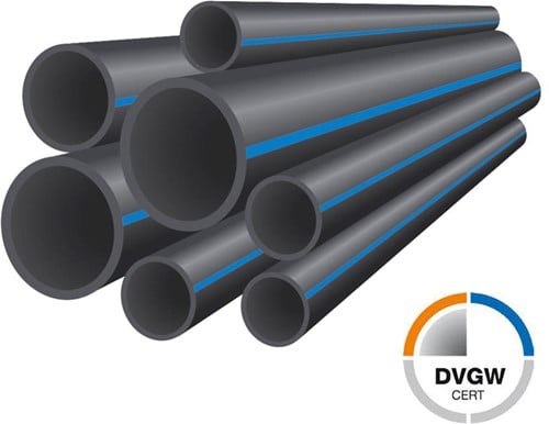 Tyleenslang PE 100 Gekeurd (DVWG) blauw 16 bar - 32 x 3.0 mm - 100 meter