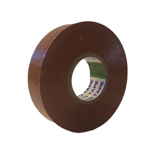 PVC isolatie tape bruin 19 mm x 20 meter