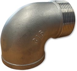 RVS knie 90º binnendraad x buitendraad