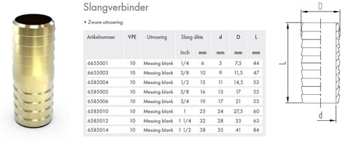 Messing Slangverbinder-2