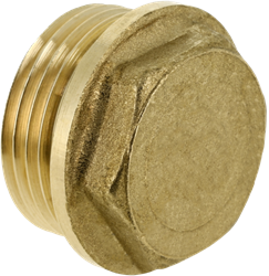 Messing Bonfix Plug met zeskant - 1 1/4
