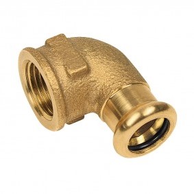 Bonfix Press roodkoper Knie 90° - binnendraad x press