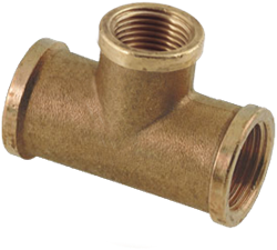 Bonfix T-stuk verloop messing - 3 x binnendraad - 1/2'' x 3/8'' x 1/2''