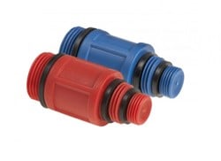 Bonfix Afsluitplug Rood en Blauw  3 x buitendraad - 3/8 - 1/2 - 3/4