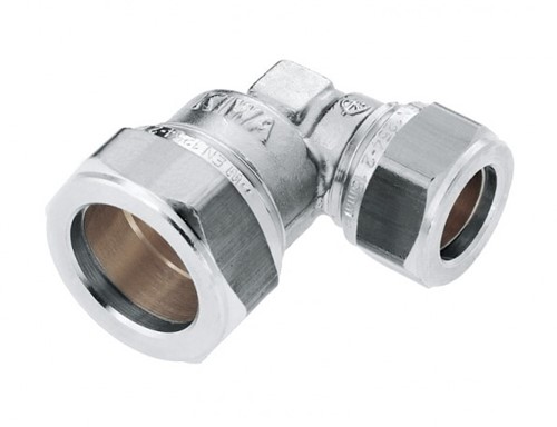 Bonfix verloopknie messing vertind - 2 x knel