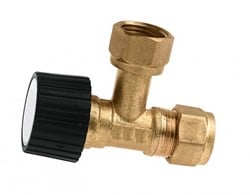 Bonfix hoekstopkraan messing - binnendraad x knel - 3/8'' x 12 mm