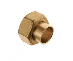 Bonfix 2-delige rechte koppeling vlakke dichting - binnendraad x capillair - 1/2 x 12 mm''