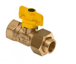 Bonfix Gaskogelkraan - binnendraad x capillair - 1/2'' x 15mm