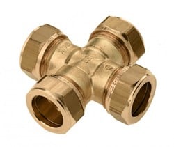 Bonfix kruisstuk messing - 4 x knel