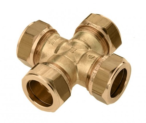 Bonfix kruisstuk messing - 4 x knel