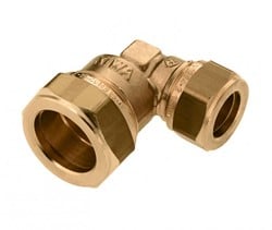 Bonfix verloopknie messing - 2 x knel