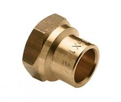 Bonfix Cap schroefbus messing - binnendraad x capillair - 1/2 x 22mm''