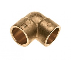 Bonfix Cap knie messing soldeerfitting - 2 x capillair