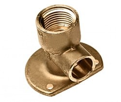 Bonfix Muurplaat messing - 1/2 x 15mm - verhoogd''