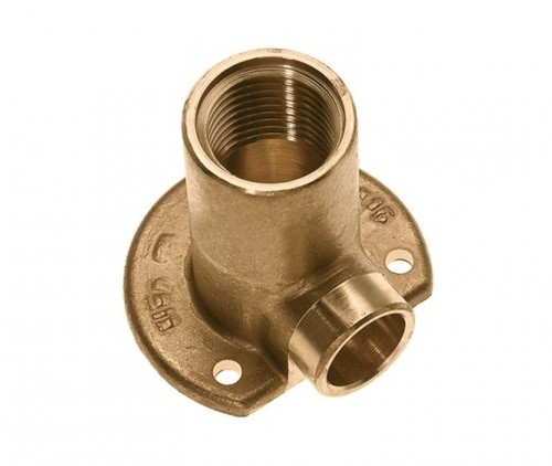 Bonfix Cap Muurplaat messing - hoog - binnendraad x capillair