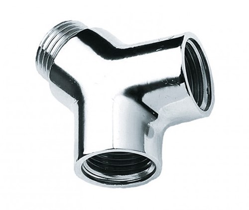 Bonfix Y-stuk verchroomd - binnendraad x buitendraad x binnendraad - 1/2''