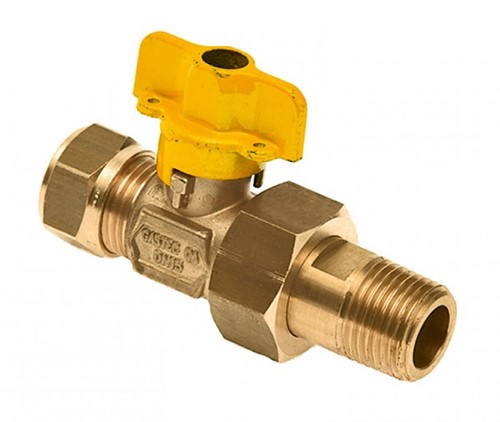 Bonfix Gaskogelkraan - knel x buitendraad - 22mm  x 3/4''