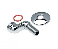 Bonfix S-koppeling sprong 30mm met verchroomde rozet en fiberring