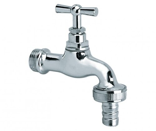 Bonfix Tapkraan met slangkoppeling - gepolijst verchroomd - 1/2''