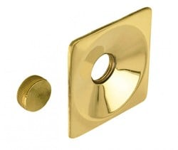 Bonfix gevelplaat vierkant met stop messing gepolijst - 3/4''