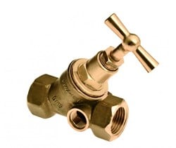 Bonfix Stopkraan met aftap KIWA messing - 2 x binnendraad - 3/4''