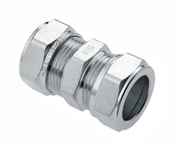 Bonfix Rechte koppeling messing vertind - knel x knel