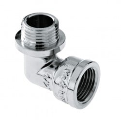 Bonfix Knie verchroomd - buitendraad kraag x binnendraad - 1/2''